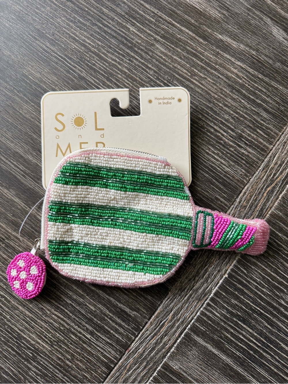 NWT Beaded Pickleball Tennis Pouch
